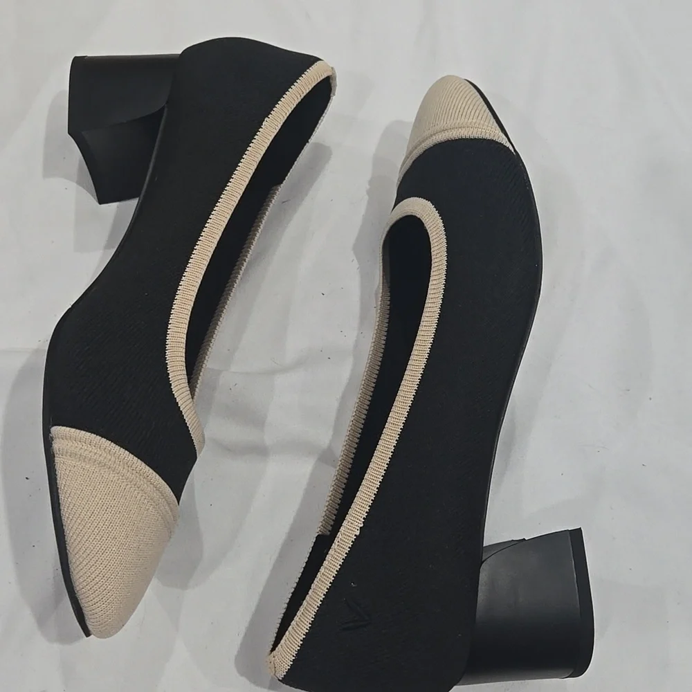 Vivaia Julie Pro Almond Cap Toe Knit Pumps Size 40 NIB - Picture 6 of 10